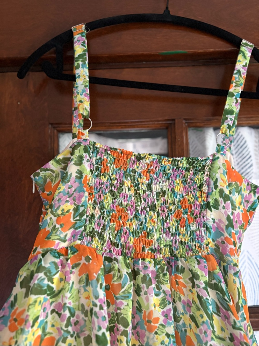 ASTR the Label Midsummer Floral Tiered Midi Maxi Dress NWOT Size Large Green - Picture 9 of 14